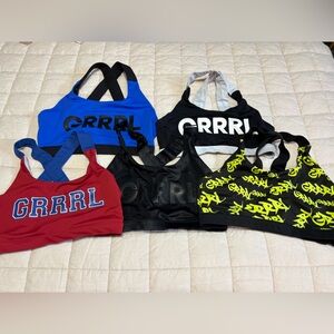 Lot of 5 GRRRL Thick & Mighty Sports Bras XL